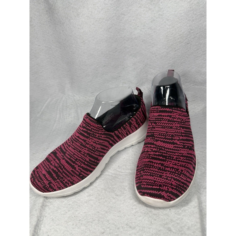 Skechers Go Walk Joy Women's Slip On Walking Sneakers Black Pink Size 7